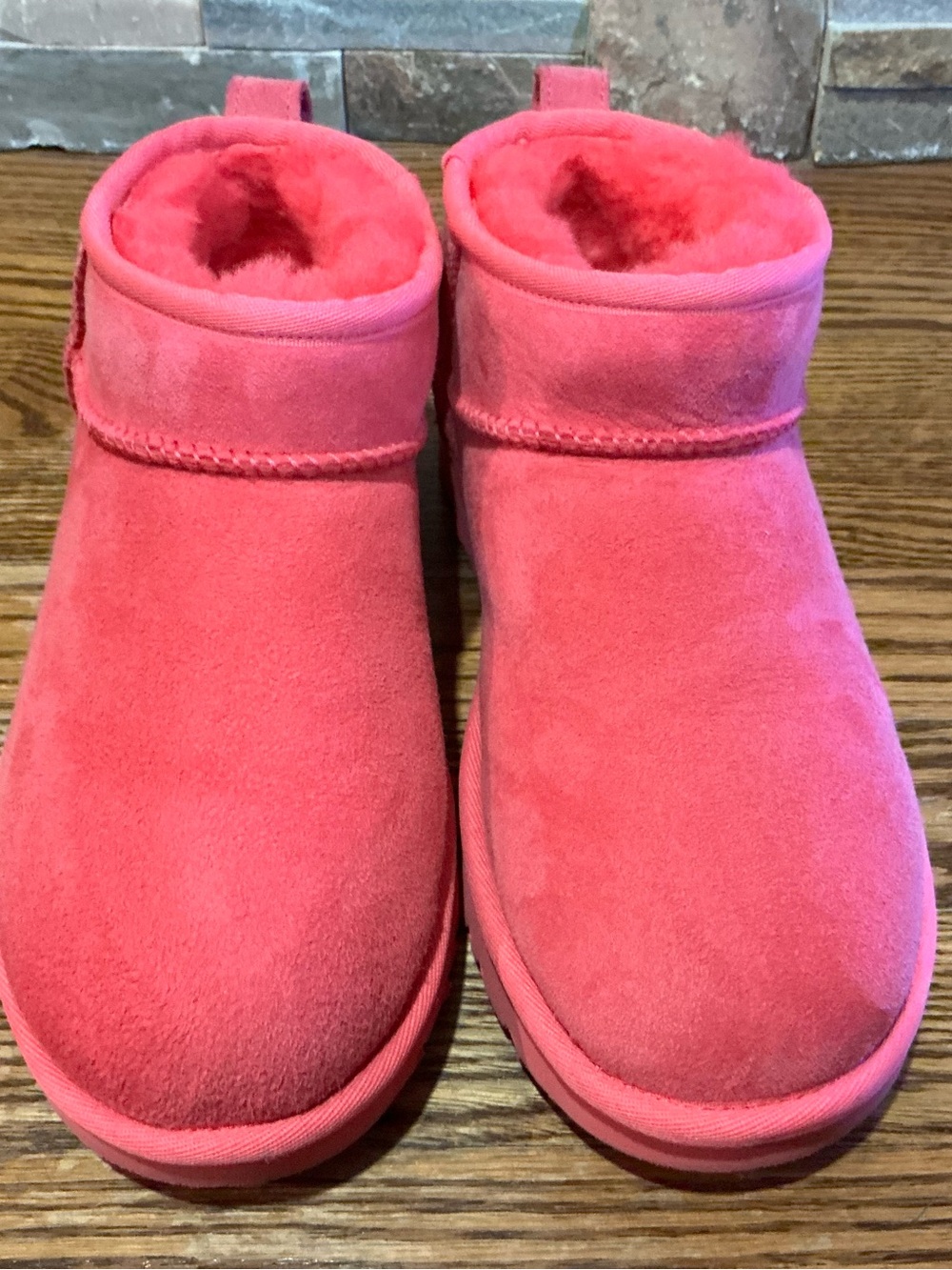 UGG Classic Ultra Mini Hot Pink Suede Boots